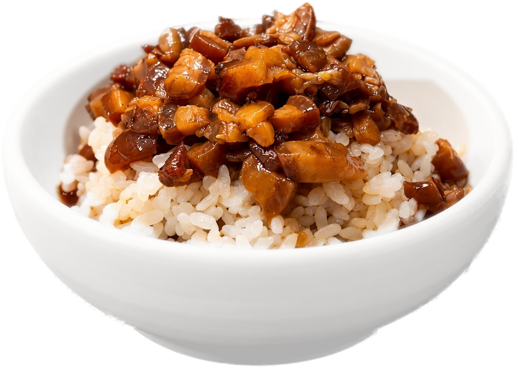 A bowl of braised pork rice